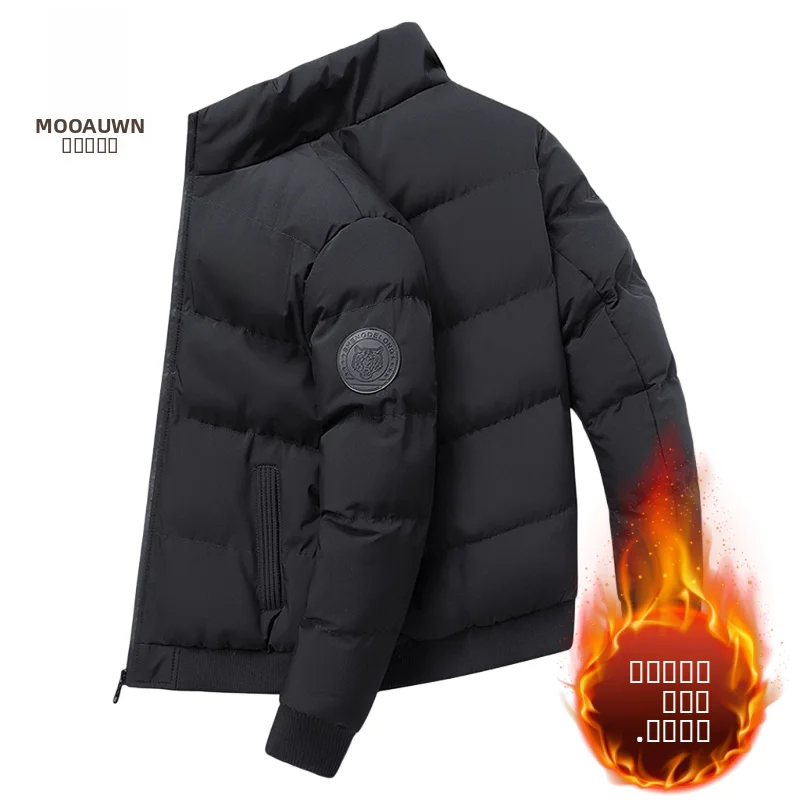 

Thiened ort down Cotton Jaet for Men Winter Coat Stand Collar Mexican Brand Youth Faion Stand Fit Cotton Inner