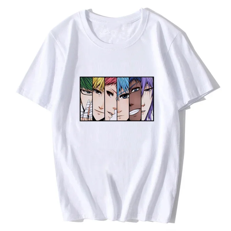 Japan Anime Kuroko No Basket Print T Shirt Women Harajuku Manga Summer Clothes Top Funny Causal Basketball Cartoon Anime T-shirt