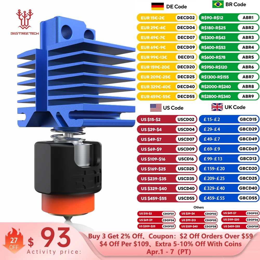 �y�Z�[�����zBIGTREETECH Panda Revo �z�b�g�G���h �v���O�A���h�v�����g �����E������ E3D Online Bontech�Ή� Bambu Lab P1P P1S BambuLab X1C X1E�p