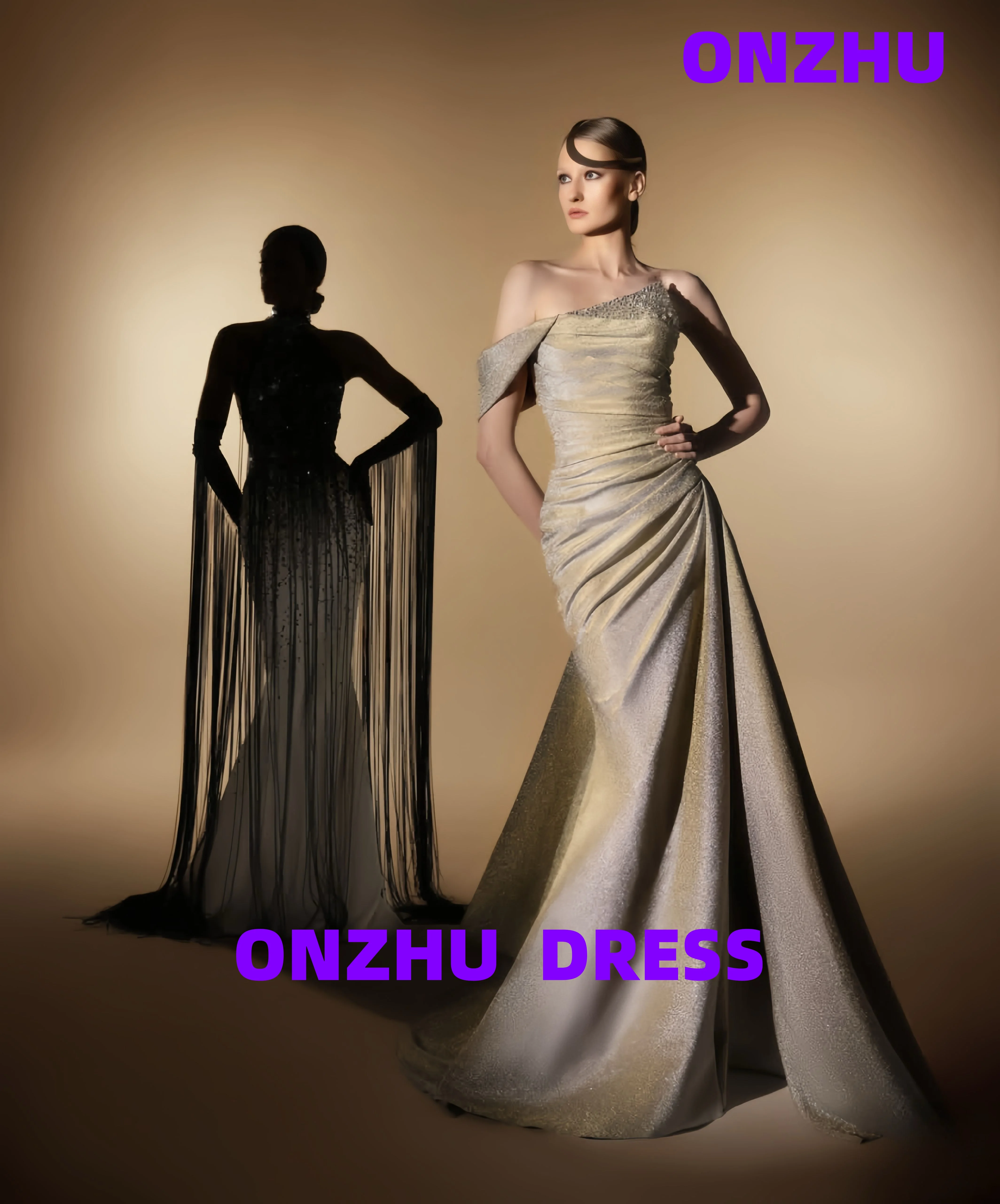 

Элегантное вечернее платье русалки на одно плечо, элегантное роскошное вечернее платье amanda's novias, женское вечернее платье