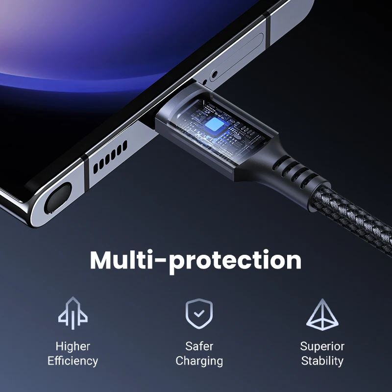 UGREEN 60W 100W USB Type C to USB C Fast Charging Cable for Macbook iPad Samsung Xiaomi USB Type C Fast Charger Cord 60W 100W