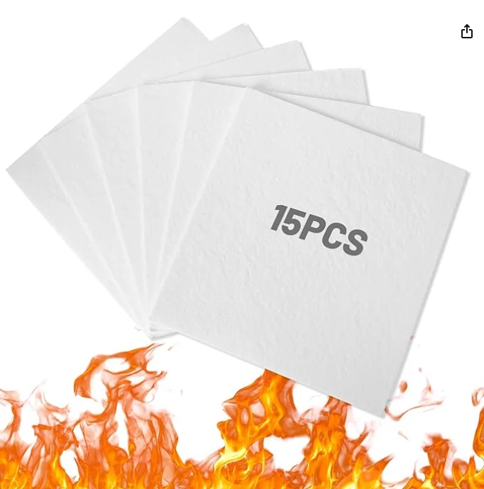 

Ceramic Fiber Paper, 11" x 12" x 1/8" High Temperature Ceramic Fiber Rectangle Paper White Insulation Gasket Paper