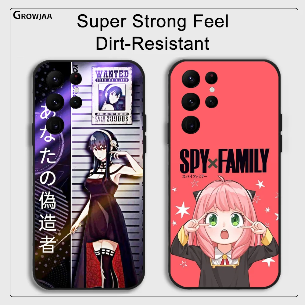 Etui na telefon Kawaii Anime S-SPY×FAMILY A-Anya do Samsung Galaxy S24 Ultra S22 S23 Ultra S21 S20 5G Protective Silicone TPU Funda