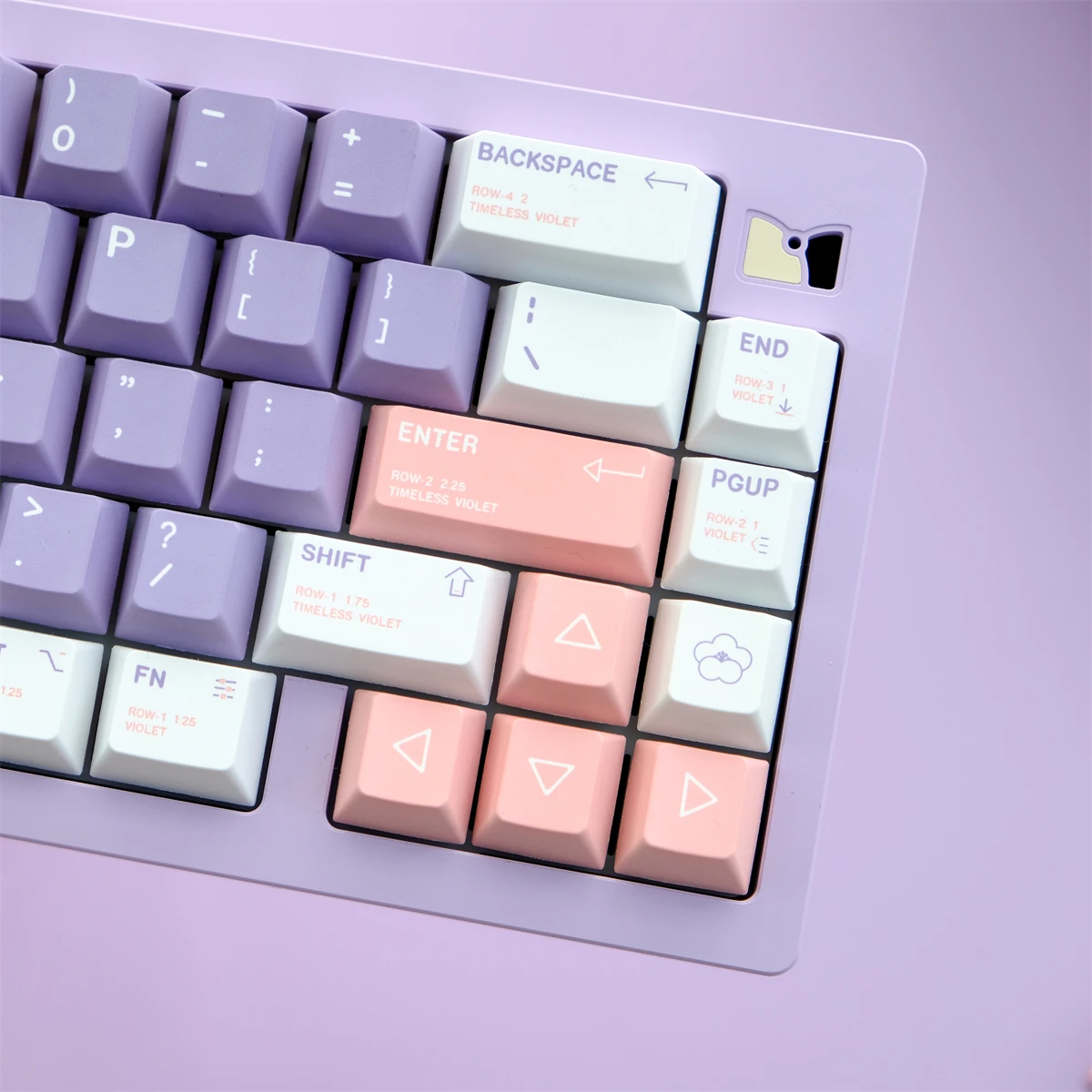 Imagem -04 - Gmk Roxo Lilás 129 Chave Pbt Material Cereja Perfil Sublimação Adequado para 61 68 87 108 Teclado Mecânico Chave Keycap