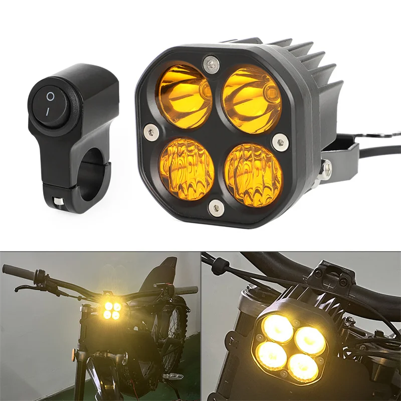 

For Sur Ron Headlight Amber Spot / Flood Led Pod Combo, Talaria, Segway, Surron