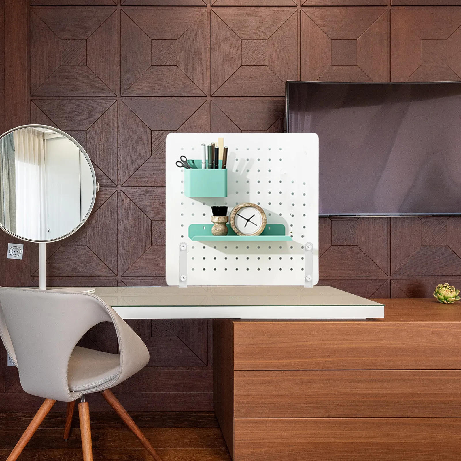 Metal Painted Hole Board Iron Fixing Stands Sturdy Household Storage Racks Flexible Installation and Strong Bearing