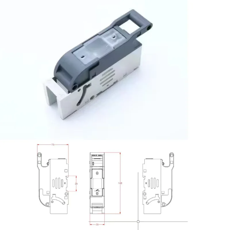 NH00/NT00 Fuse Type Disconnectiong Switch 1P Cutout Switch Plastic Material Low Voltage 160A Fuse Holder