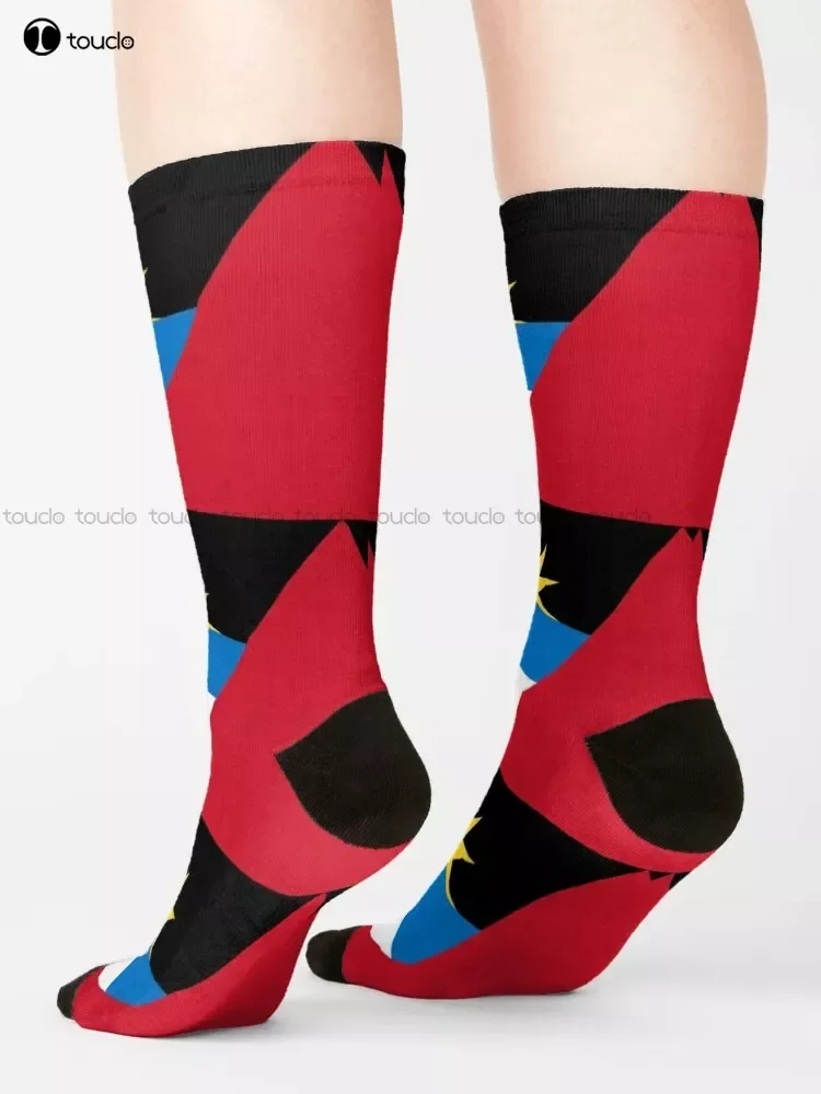 Chaussettes anti-gua et barbuda personnalisées unisexes, chaussettes pour adultes, chaussettes pour adolescents et jeunes, impression numérique à 360 °, cadeau personnalisé, streetwear