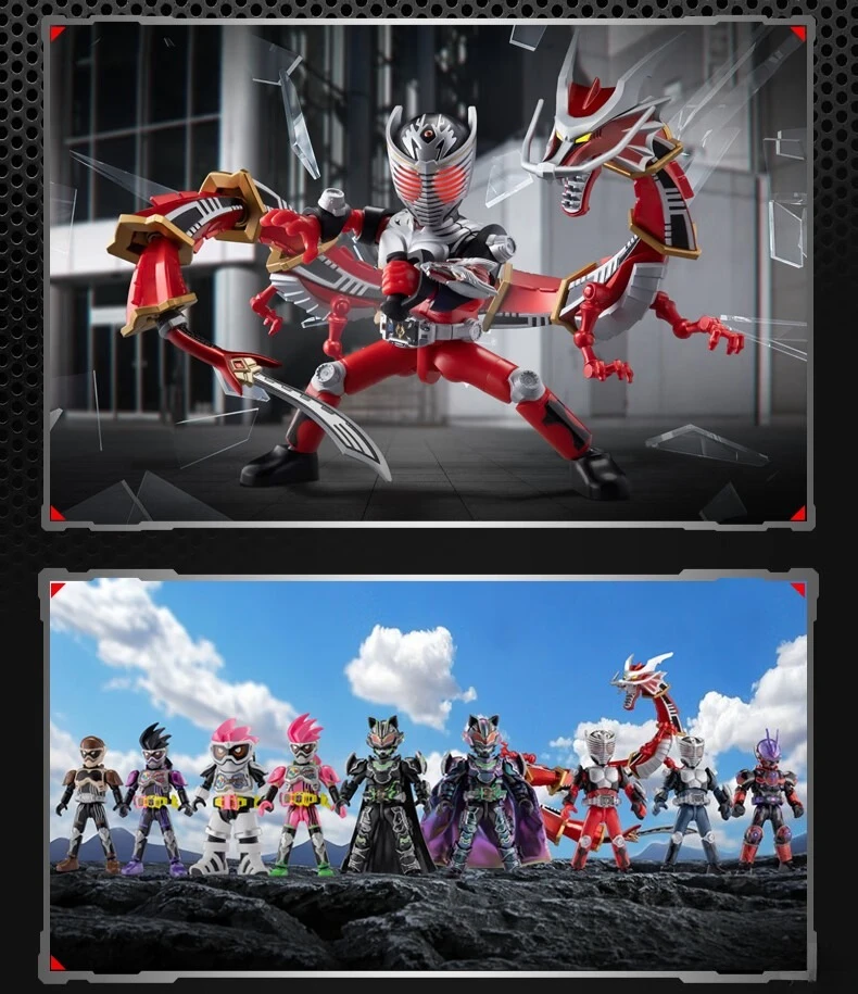 BLOKS GROUP ของแท้ Kamen Rider Action อะนิเมะ MASKED RIDER RYUKI EX-AID GENM ประกอบของเล่นสําหรับของขวัญเด็กรุ่นสะสม