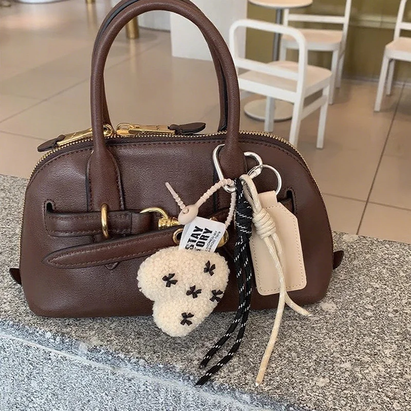 موضة الحب أفخم المفاتيح على شكل قلب صوف الضأن حبل مضفر سلسلة الرجعية أفخم اليدوية قلادة مفتاح مجوهرات الإكسسوارات