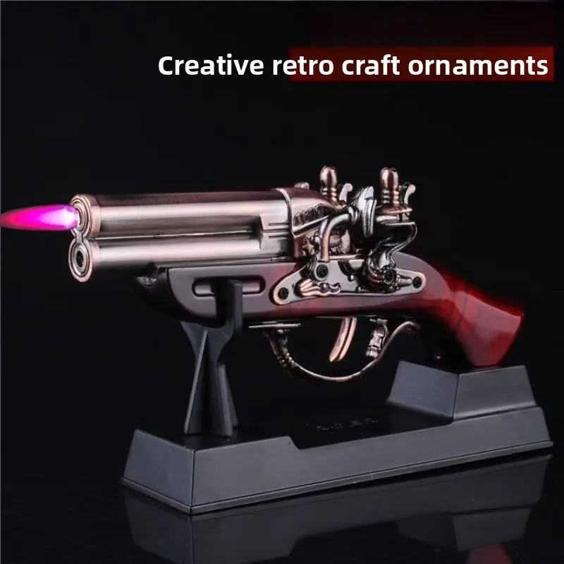 

Винтажная металлическая маленькая модель копья, настольный орнамент, газовая зажигалка, украшение для дома, зажигалка для домашнего использования, персонализированный мужской подарок