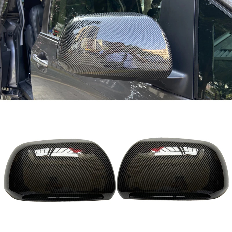 

1 Pair Black Carbon Fiber Style Side Rearview Mirror Cover Trim ABS Fit for Toyota Sienna 2011 2012 2013 2014 2015 2016-2020