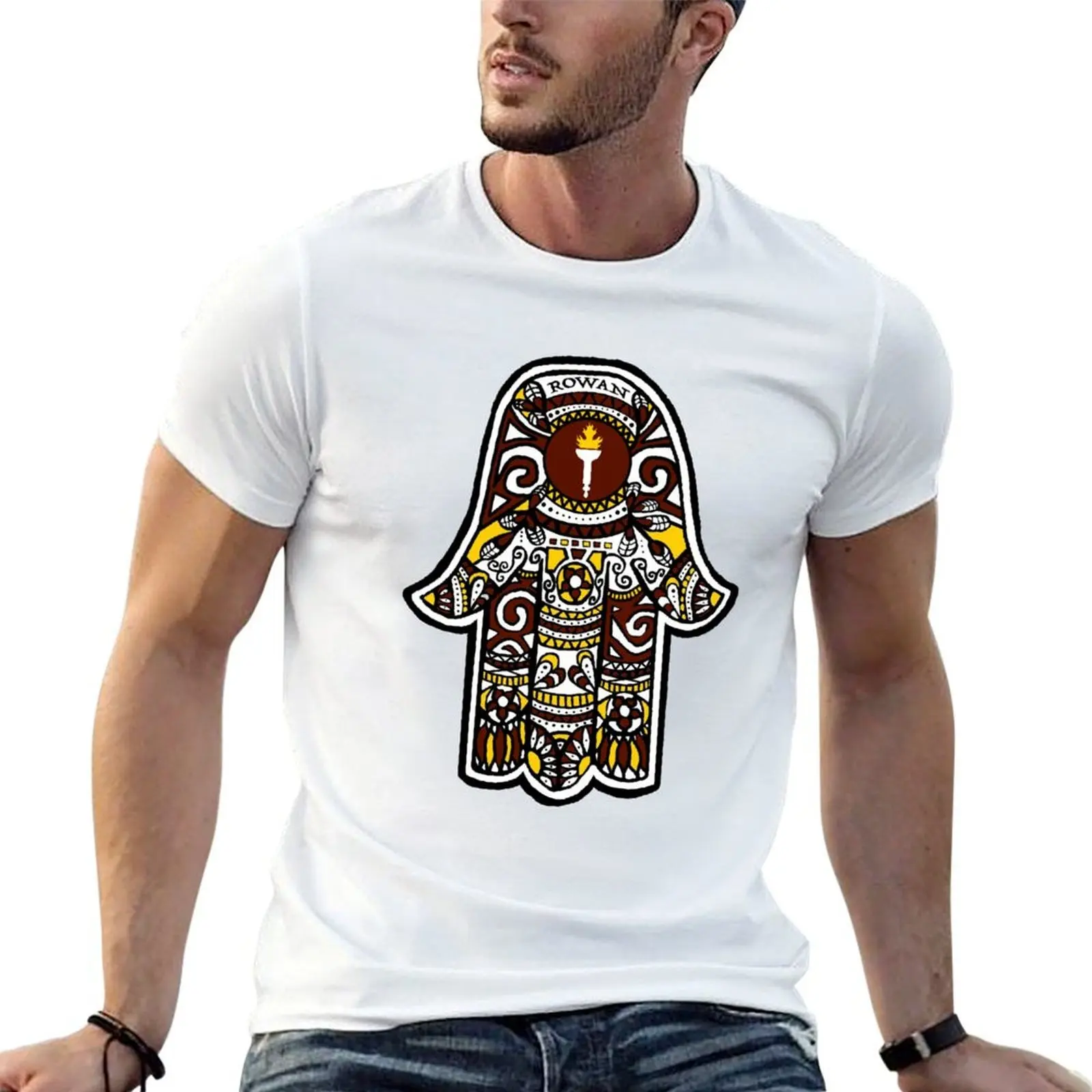 

Rowan Hamsa T-Shirt funny t shirts cotton cotton t shirts man 100% T-Shirt