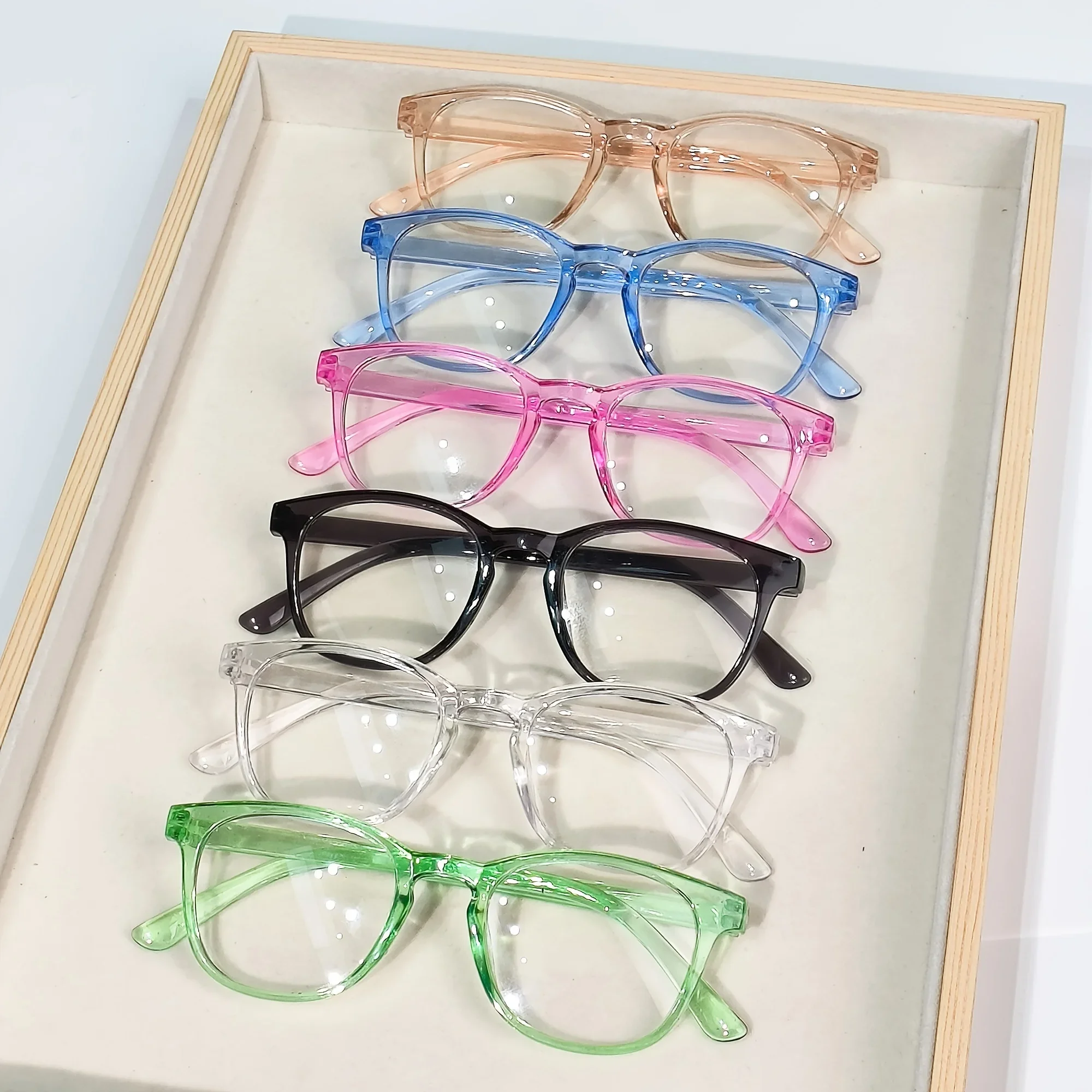 6pcs Fashion Oval Reading Glasses Colorful Chic Presbyopic Glasses For Women Men 1.0 To +4.0