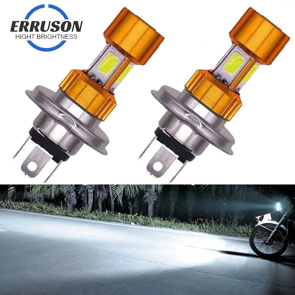 1pc Motorcycle LED headlight bulb T19 P15D H6 white/golden yellow mio125 P15D BA20D Led Super Bright CSP Chip Lamp For Motor