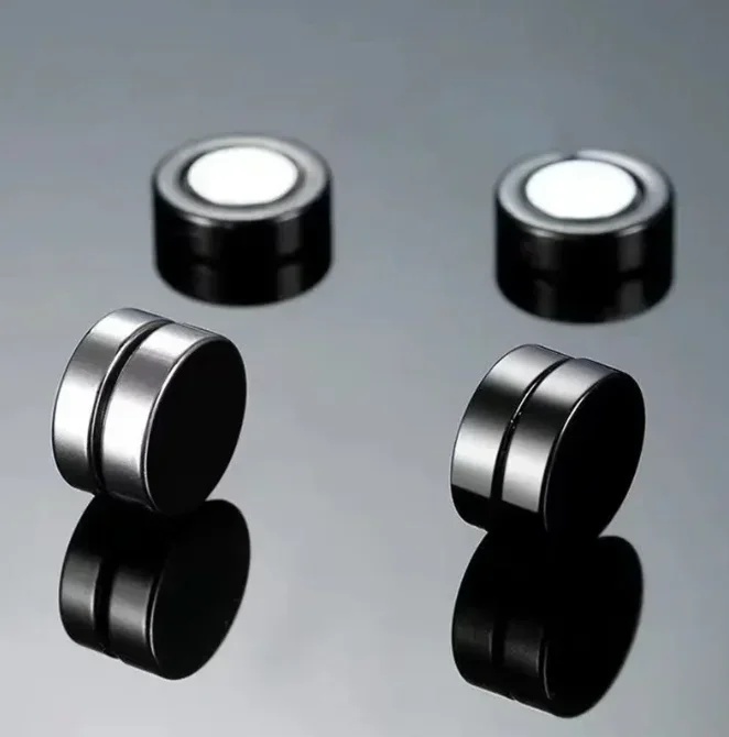 Women's 2PCS Magnetic Ear Clips Stud Earrings, Non-Piercing