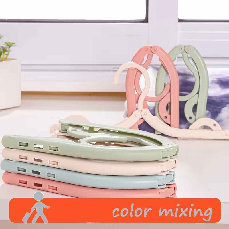6Pcs/12Pcs Portable Foldable Clothes Hangers for Travel and Business Trips, Multifunctional Clothes Drying Rack