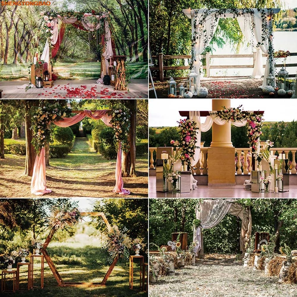 

Wedding Ceremony Photography Backdrop Rose Beach Curtain Photozone Background Baby Photo Studio Photozone Accessories