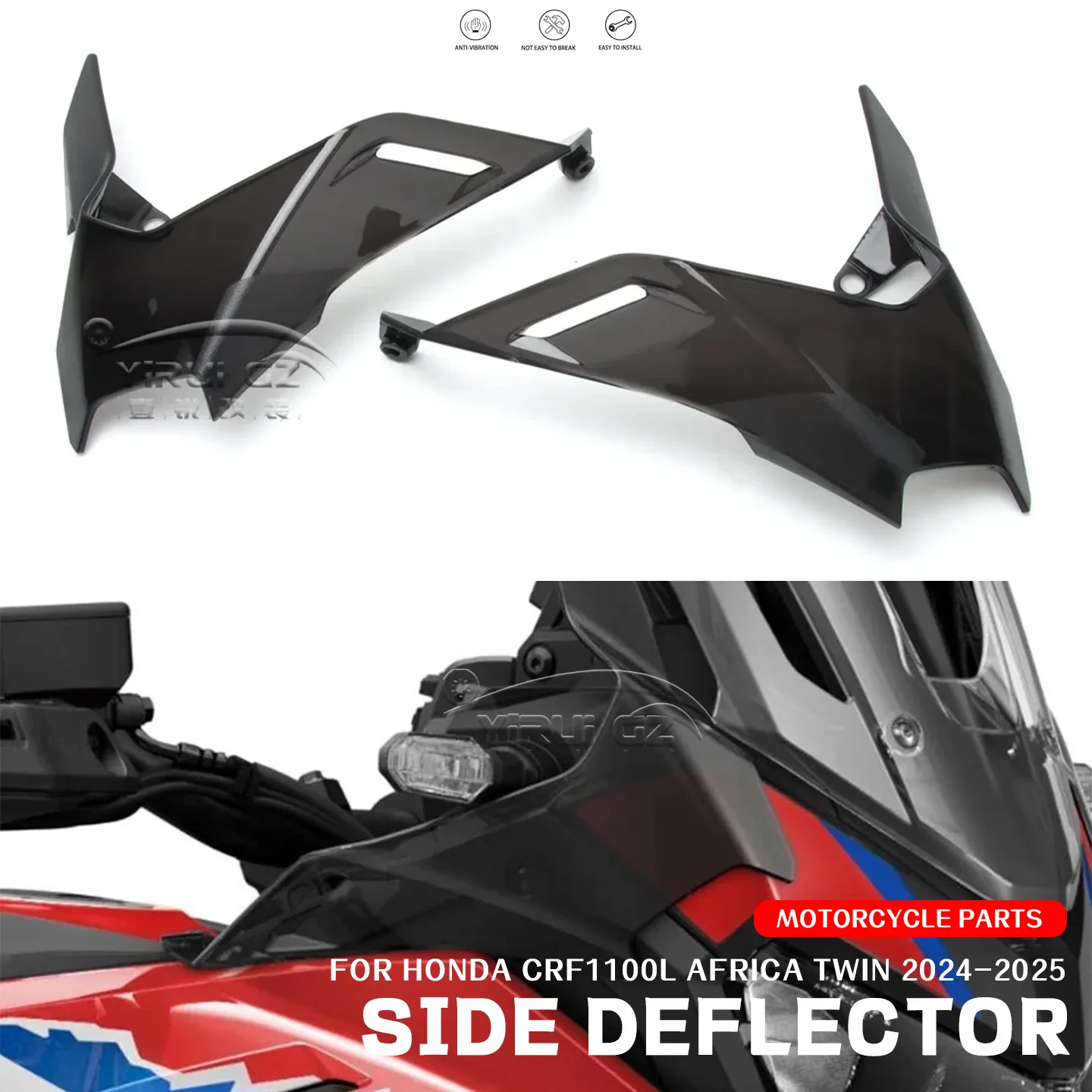 

Windscreen Panel Cover Motorcycle Upper Deflector Side Windshield For Honda CRF1100L Africa Twin CRF 1100L CRF1100 L 2024-2025