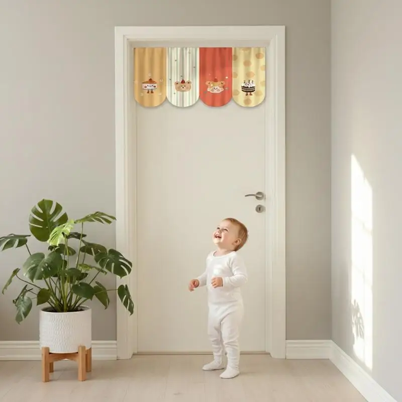 Animal Mesh Door Curtain No Drill Self Adhesive Partition Portable Design For Multi Room Separation