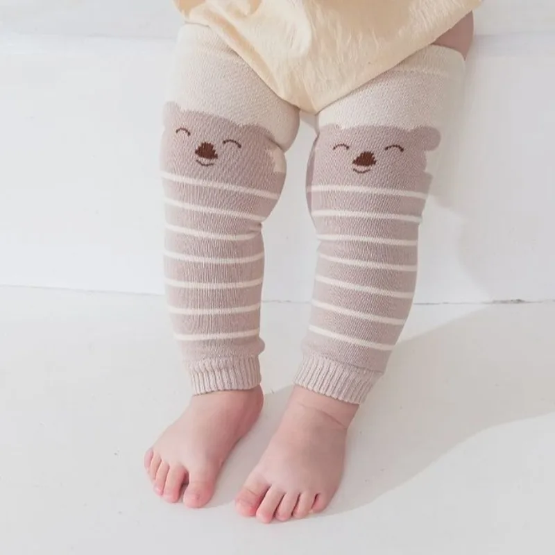 Anti Slip Cartoon Knee High Baby Socks Soft Cotton Indoor Crawling Protector for Infants Toddlers Adjustable Elastic Cuff