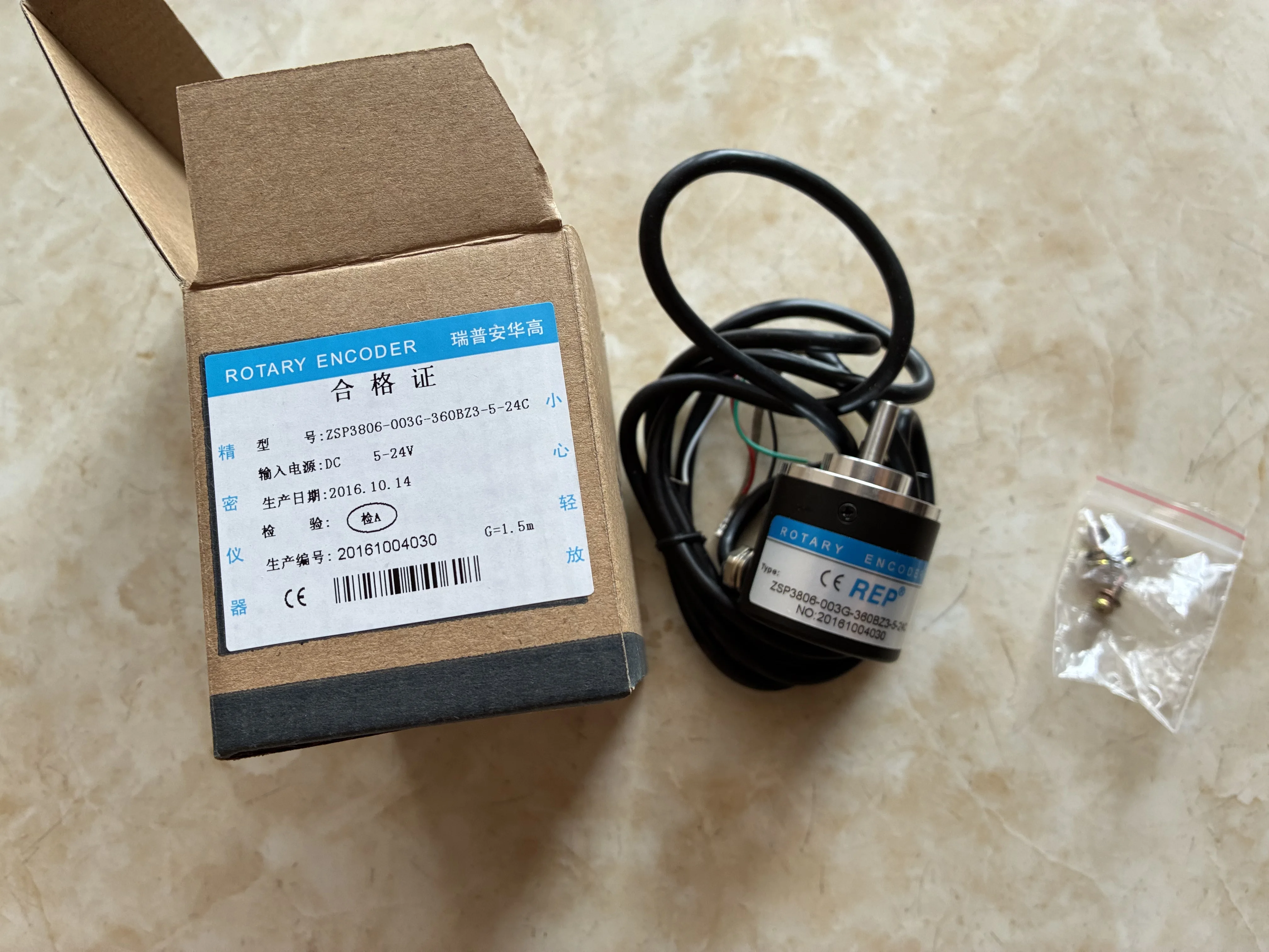 New Original Rip incremental encoder ZSP3806-003G-360BZ3-5-24C NPN output  DC5-24V