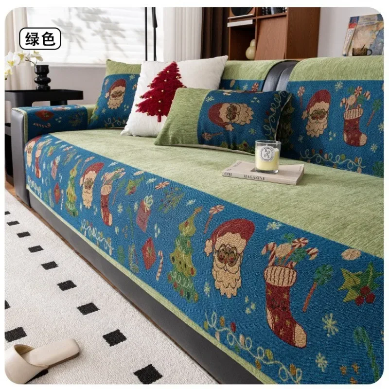 1pcs Shenier Sofa Cushion Christmas Decor Straight Anti Slip Couch Covers Machine Washable Anti Cat Scratch Sofa Protection Pad
