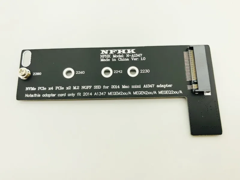 NEW M2 SSD to M key NVMe Adapter Raiser PCI express NGFF 760P 600P Riser Card For Apply Mac Mini 2014 A1347 MEGEN2 MEGEM2 MEGEQ2
