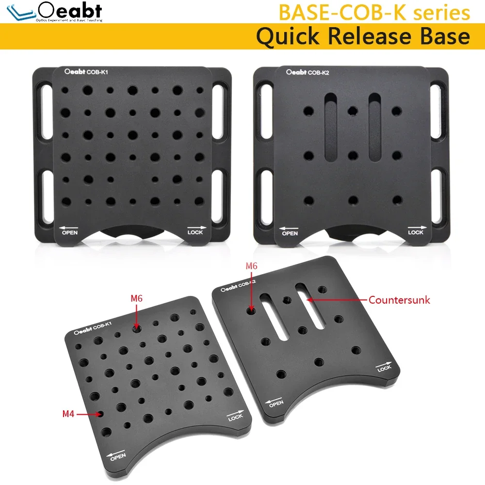 BASE-COB-K series Quick Release Base Adjustable Adapter Base Plate Mounting Plate Bread Flat Optical Experiment