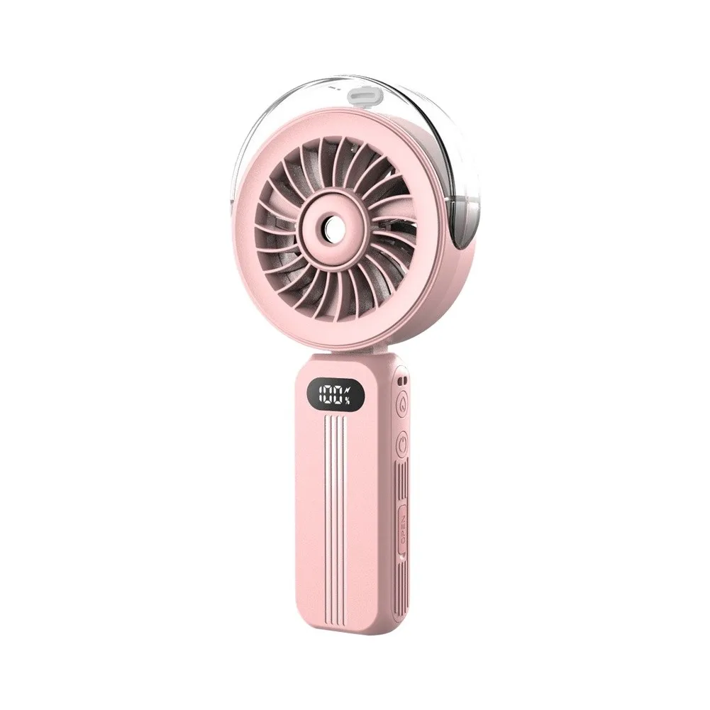 Handheld Rechargeable for mist Fan 6000mAh Capacity 4 Modes Compact Size 15x10x25cm for Summer Cooling Indoor Outdoor
