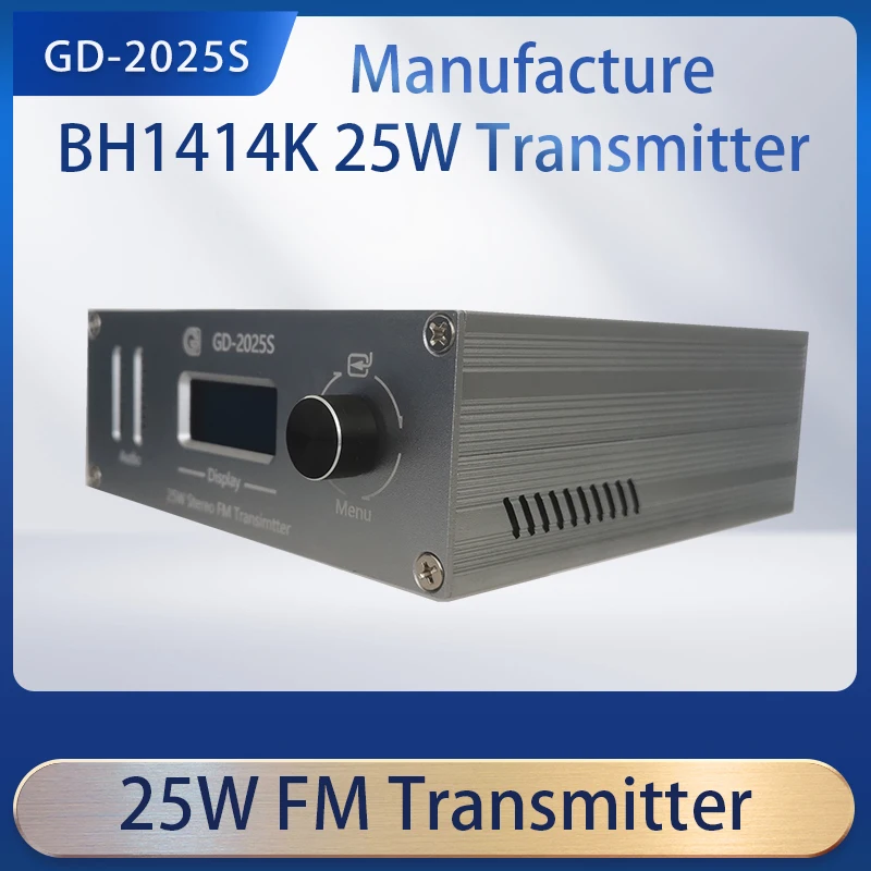 

76Mhz-96Mhz GD-2025S 25W FM Transmitter FM PLL Transmitter Stereo FM Broadcasting Continuous Output Transmitter Radio Station