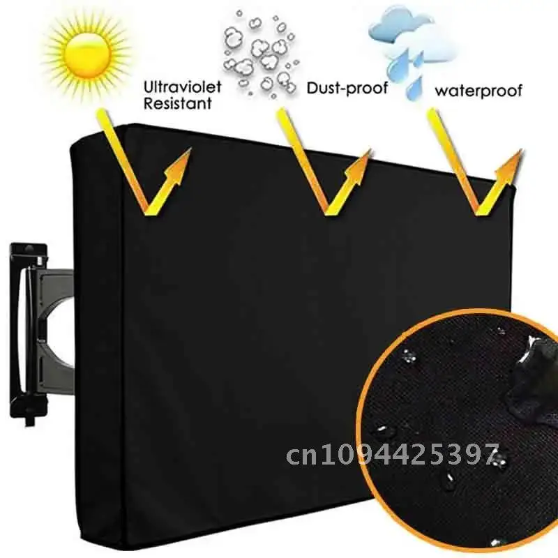 Waterproof TV Cover For 22 55 Inch LCD TV Outdoor Dust-proof Cloth Protect LED Screen Universal Weatherproof Microfiber TV Cover