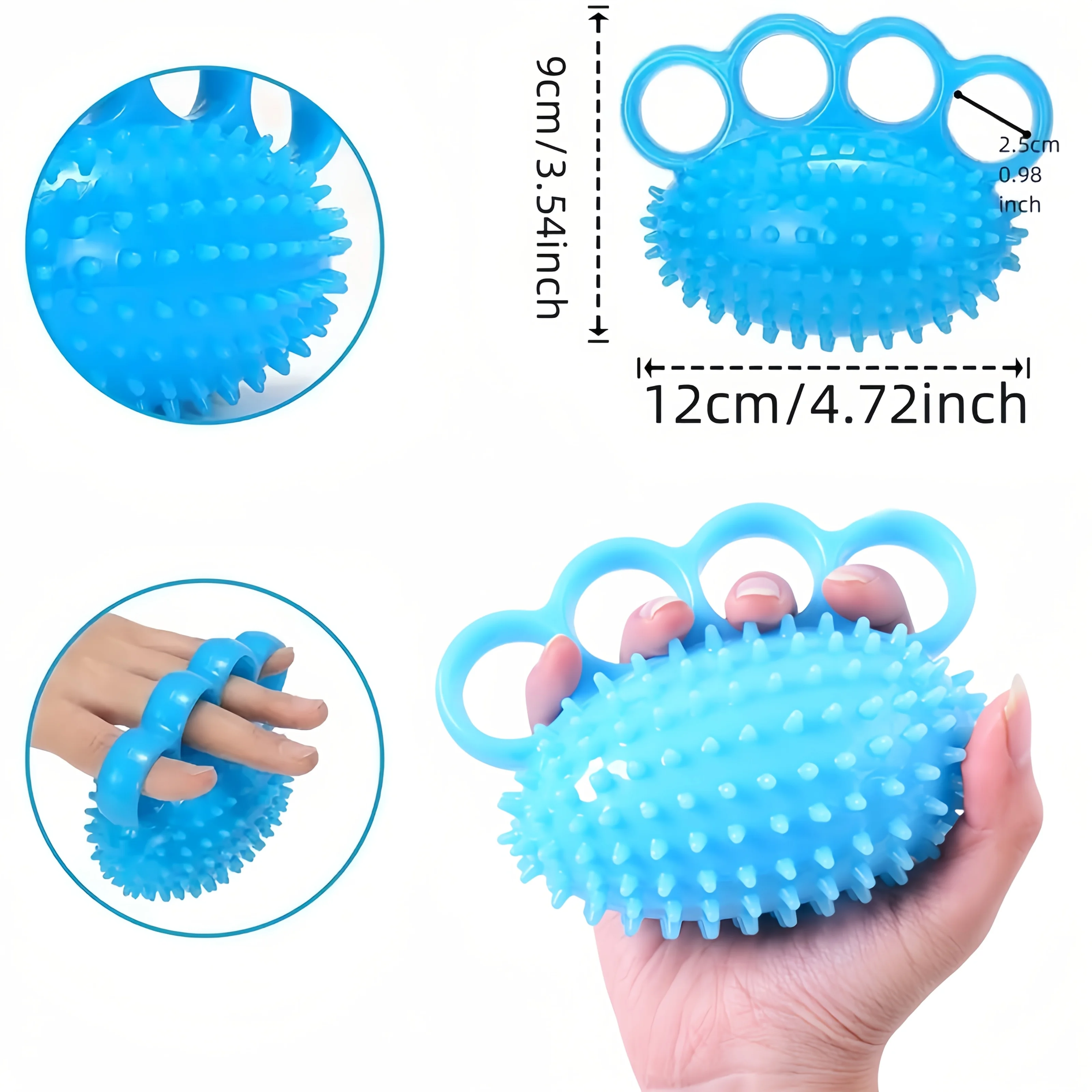 

Finger Spine Massage Ball Hand Grip Strengthener for Elderly, Finger Separation Rehabilitation Training Ball, Hand Strength