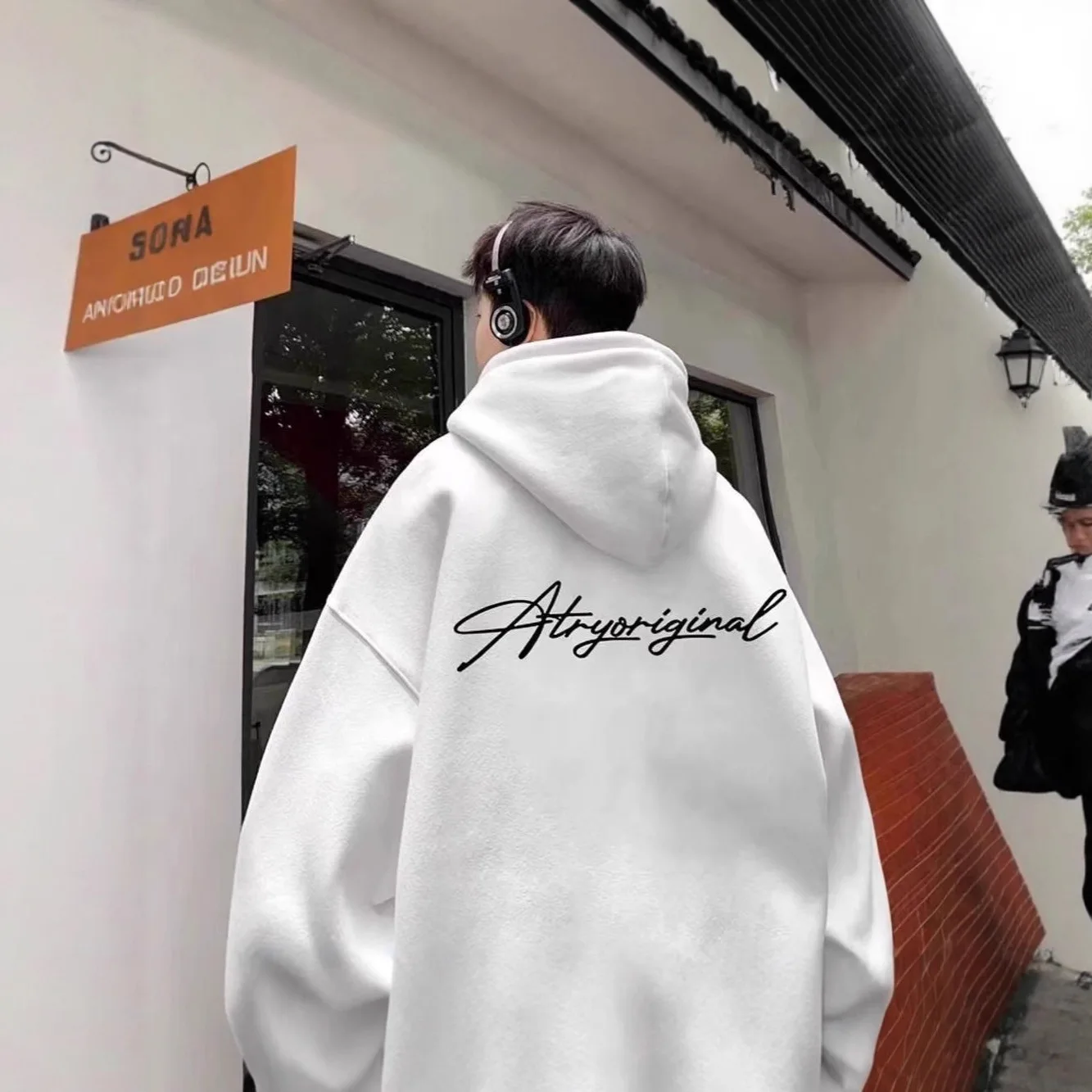 

Heavy trendy brand 800g pure cotton hooded sweater men's autumn and winter 2025 new loose simple versatile youth