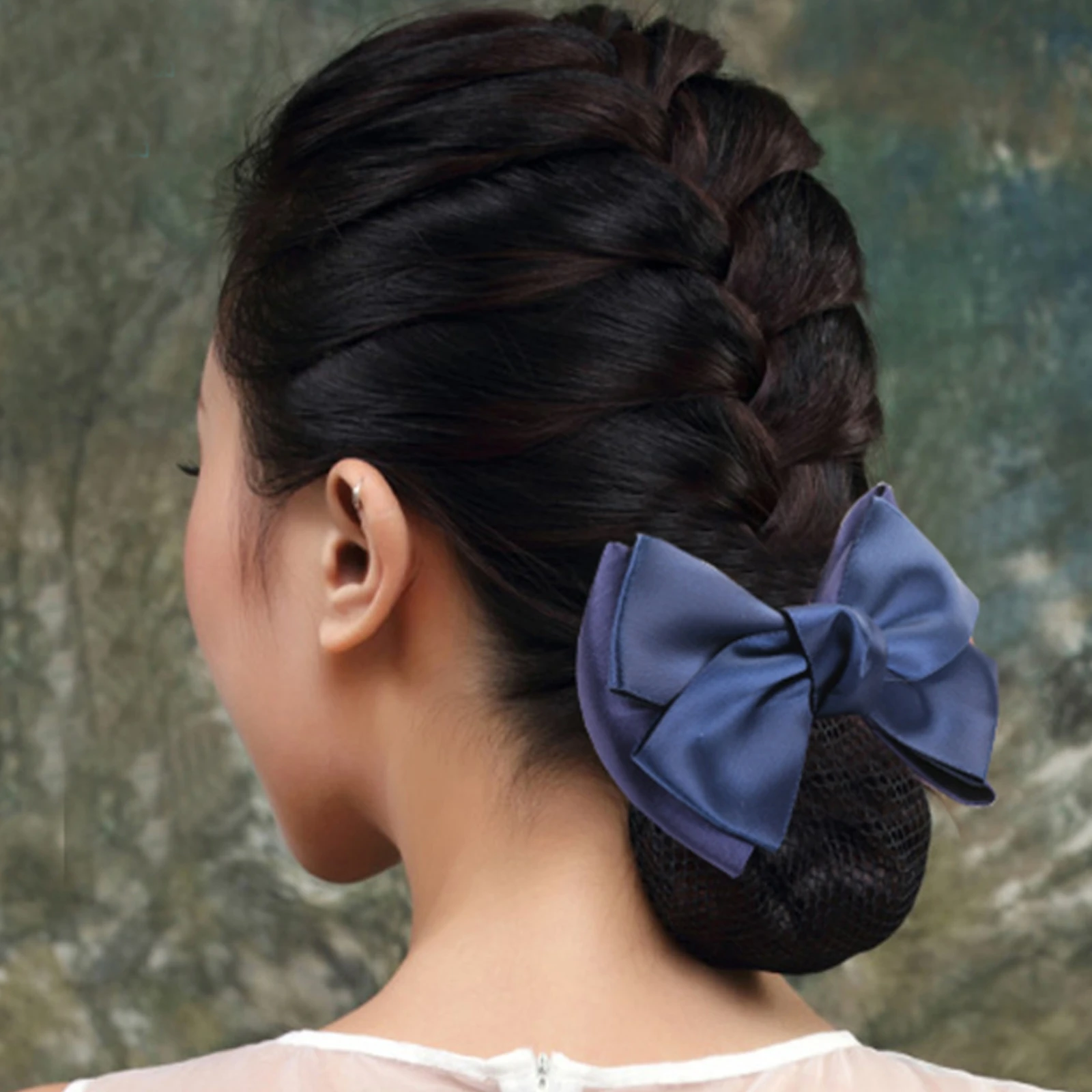 

Bow Hairnet Accessories Women Hairnets for Clip Ballerina Bun Dance Bowknot with Man Decorative