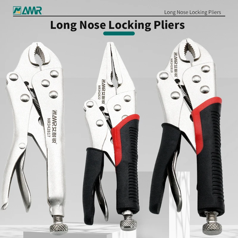 AMR Locking Pliers Lock Pliers Curved Jaw Pliers Straight Long Nose Pliers Multi-function Welding Tools