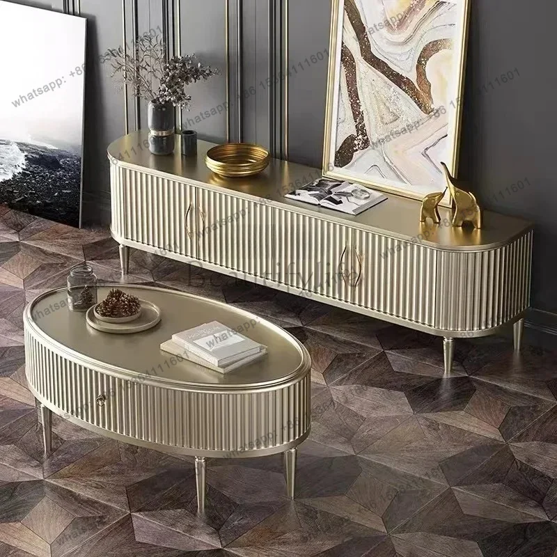 Customization newAmerican light luxury TV cabinet simple modern background wall video cabinet bedroom small apartment living roo