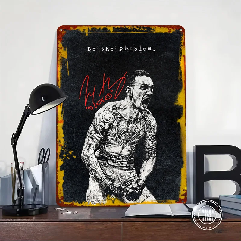 Inspirational Gym – Be the Problem Printed Poster Customized Retro Wall Art Vintage Metal Tin Signs for Home Garage Decoration