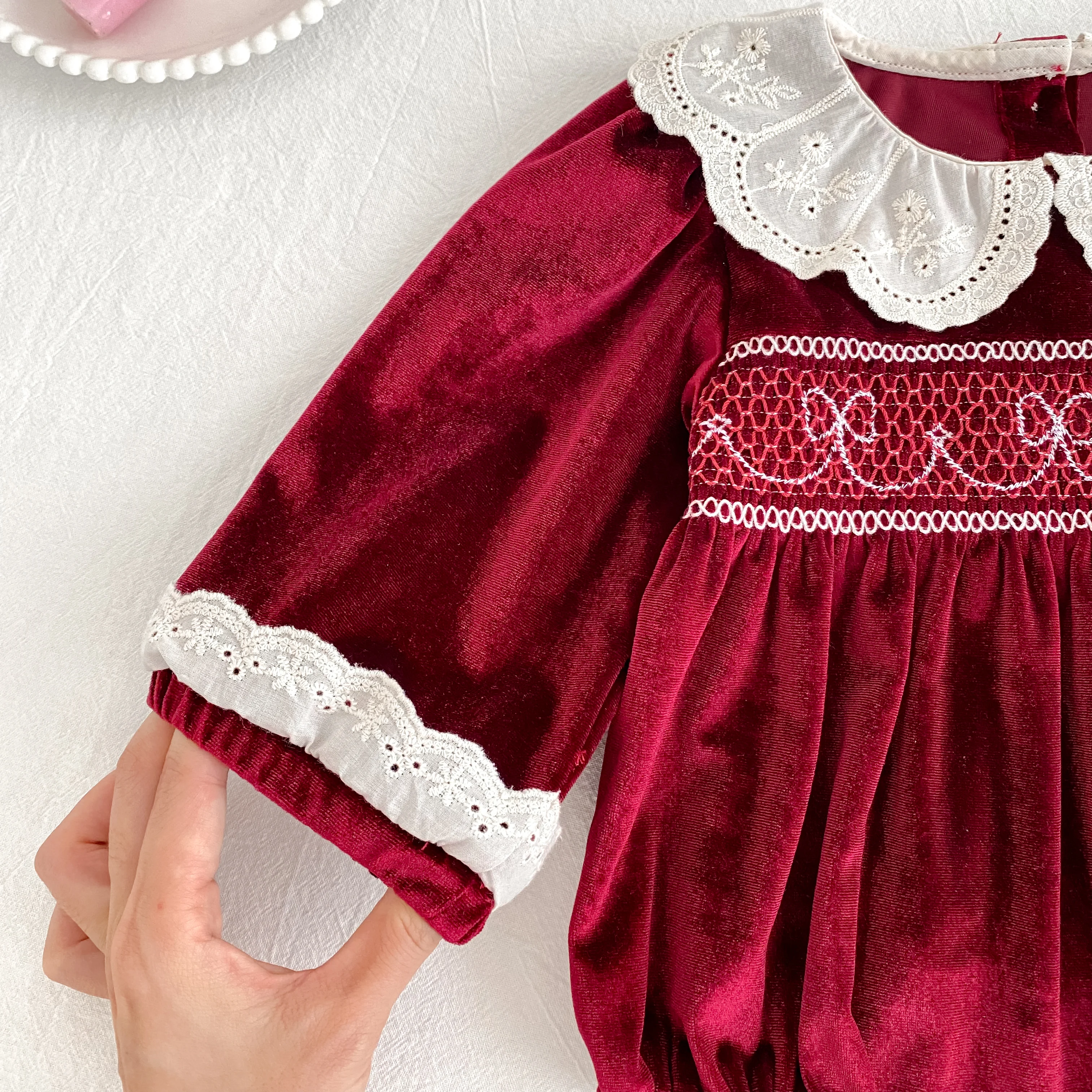 2023 Weihnachten 0-24 M Baby Mädchen Overall Casual Bogen Gestickte Lange Ärmel Neugeborenen Strampler Weihnachten Party Kleinkind nette Kleidung – Detail 24
