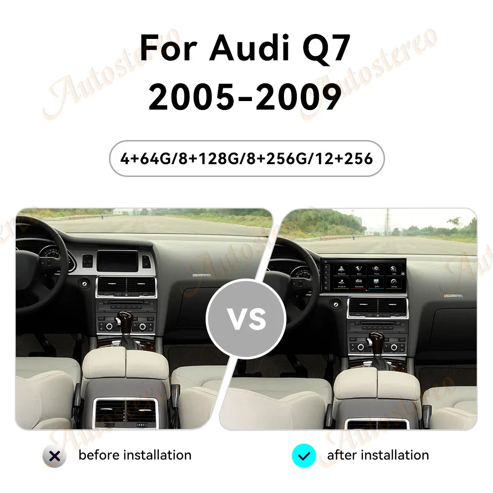 Android 14 15,8 Qualcomm Carplay Für Audi Q7 2005-2009 Auto Multimedia Player GPS Navigation Auto Radio Bildschirm kopf Einheit