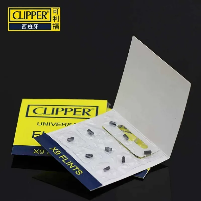 Clipper Genuine Spanish Brand Suitable for Various Oil and Gas Lighters, Flint Wholesale, 9-pack Universal Consumables