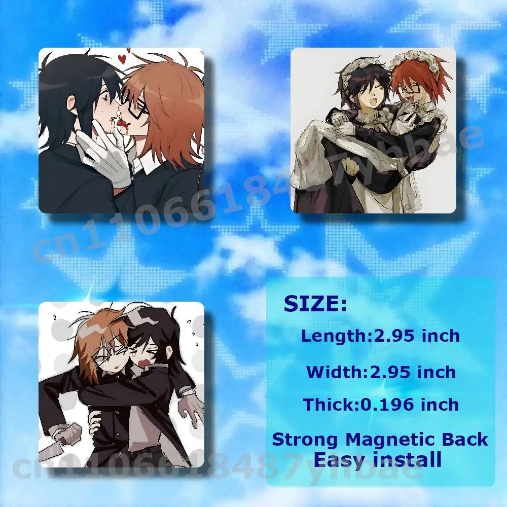 Ranfren Anime Game Randel DIY Square Acrylic Fridge Magnet Blank Kitchen Home Decor Personalized Craft Creative Holiday