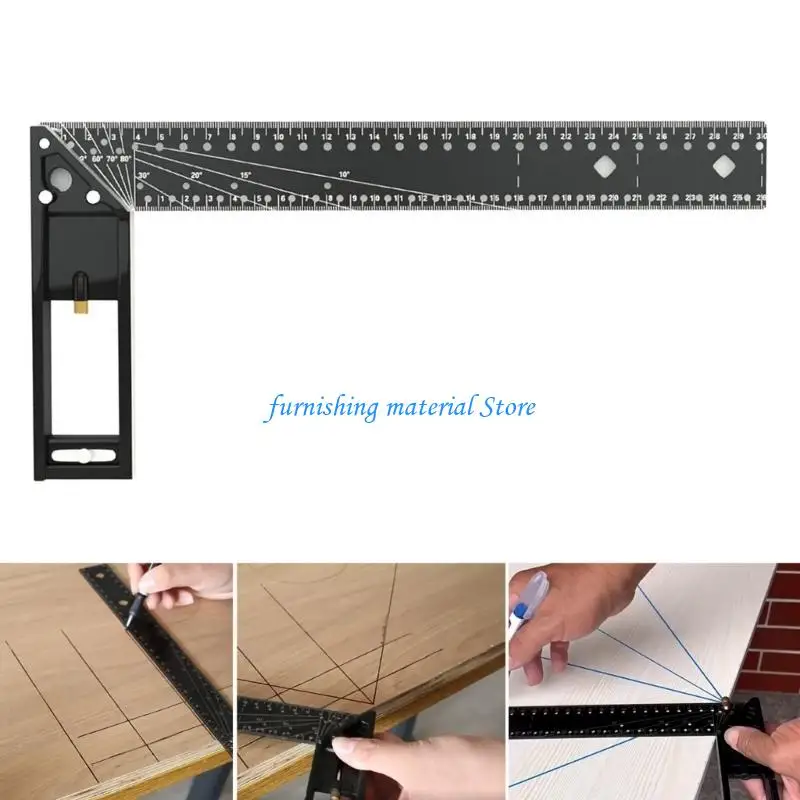 

Y5GD Carpenter Square FramingSquare L Square Ruler FramingRuler Woodworking Tool