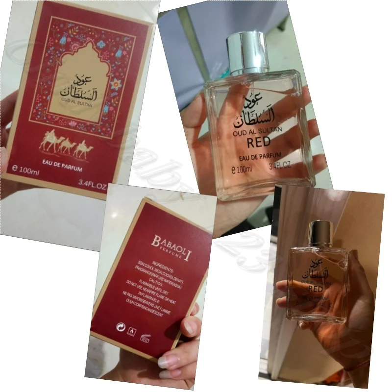 Middle East Dubai Red Powder Spray Perfume Lasting Light Fragrance Natural Fragrance 48 Hours 100ML