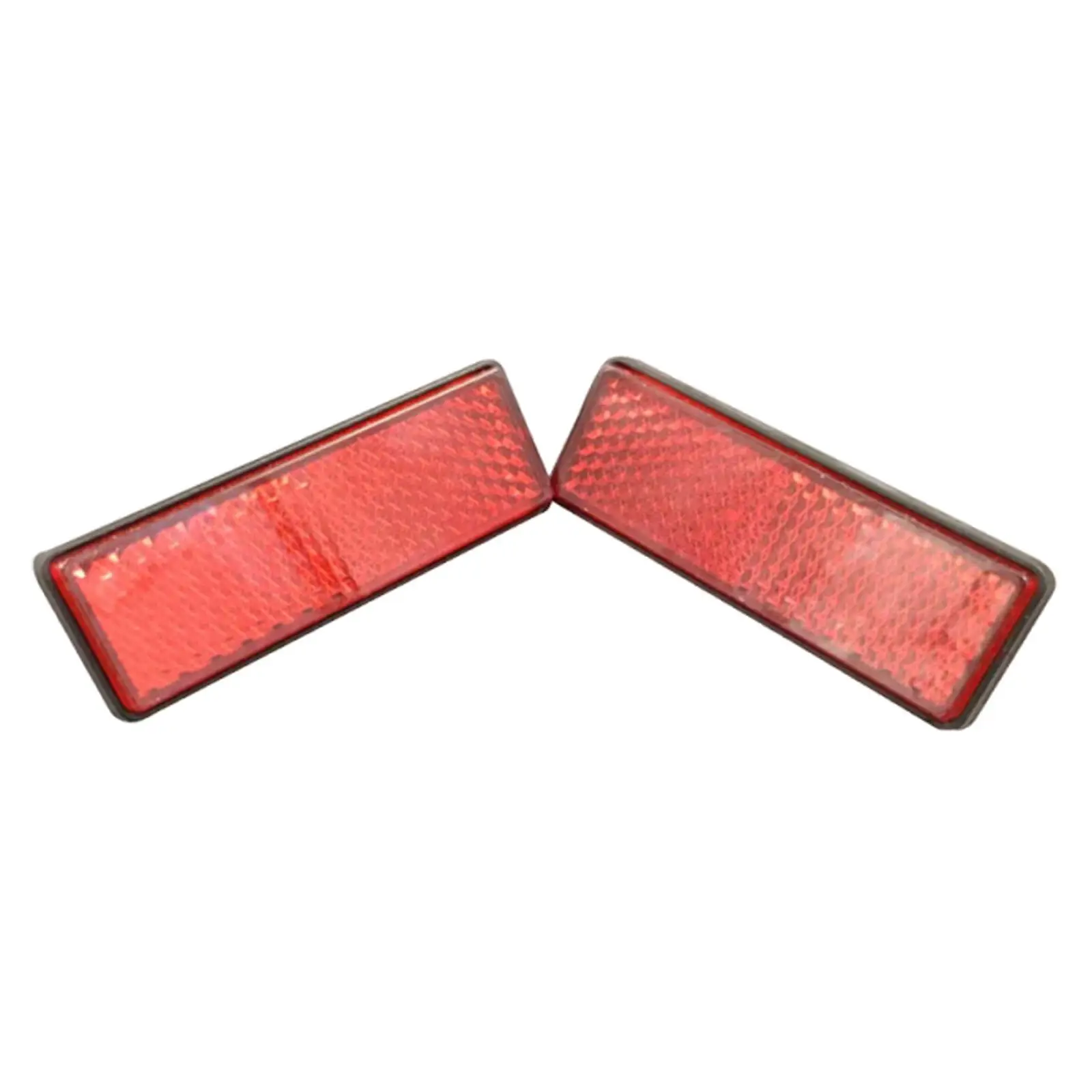 Motorcycle Rectangular Reflectors Sturdy Plastic Tail Light Modification Accessory Easy Installation for Vehicle Safety Upgrade