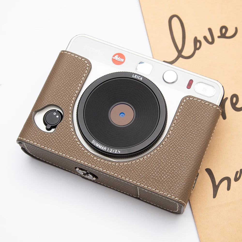 

SOFORT2 Bag Camera Bag Box Genuine Leather Protective Case Cover for Leica SOFORT 2 Case Real Leather Half Camera Case Cover