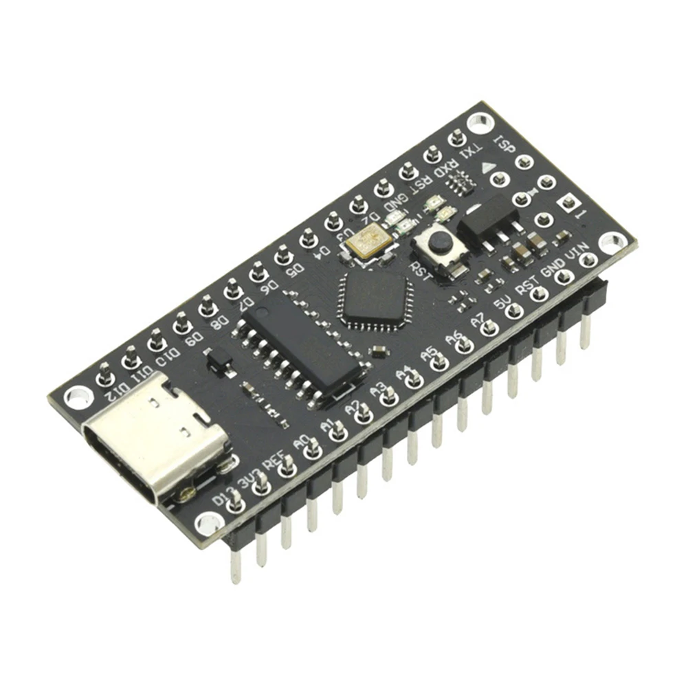 Atmega168/328 MCU Core Board Nano V3 Welding Development Board CH340 Controller Compatible Board with PIN Headers for Arduino