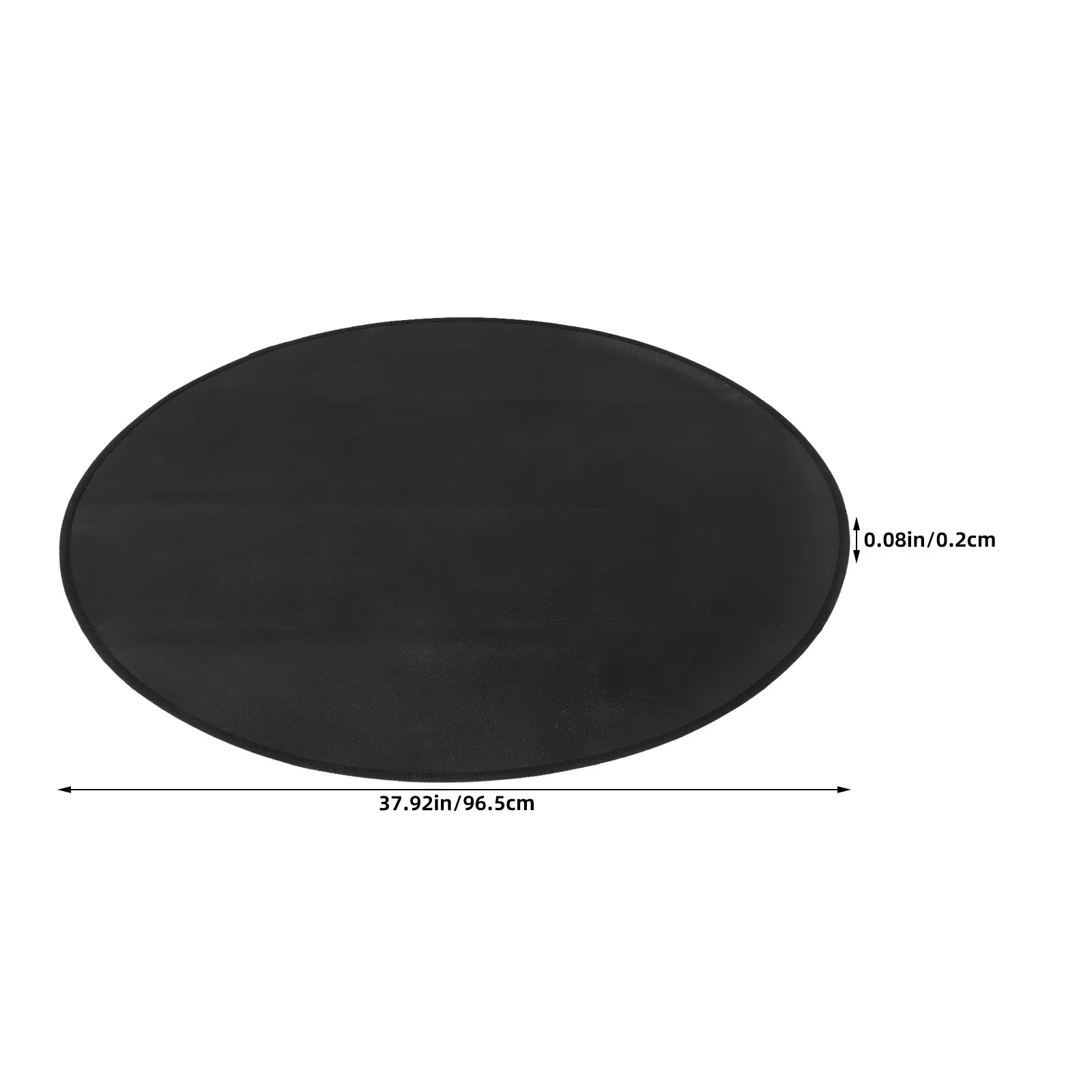 Double-Sided Fireproof Mat 38 Inch Round for Fire Pit Heat Resistant Grill Deck Pad Outdoor Bbq Floor Protector Patio Cooking