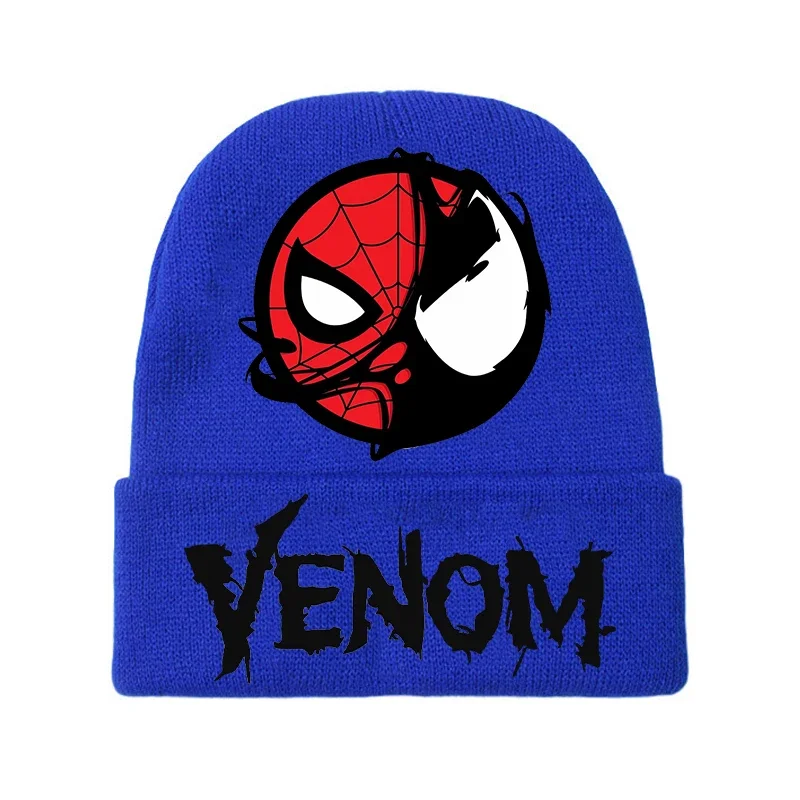 Venoms The Last Dance Knitted Hat Boy Marvels Anime Expression Cap Kids Winter Warm Beanies Outdoor Sport Headgear Children Gift