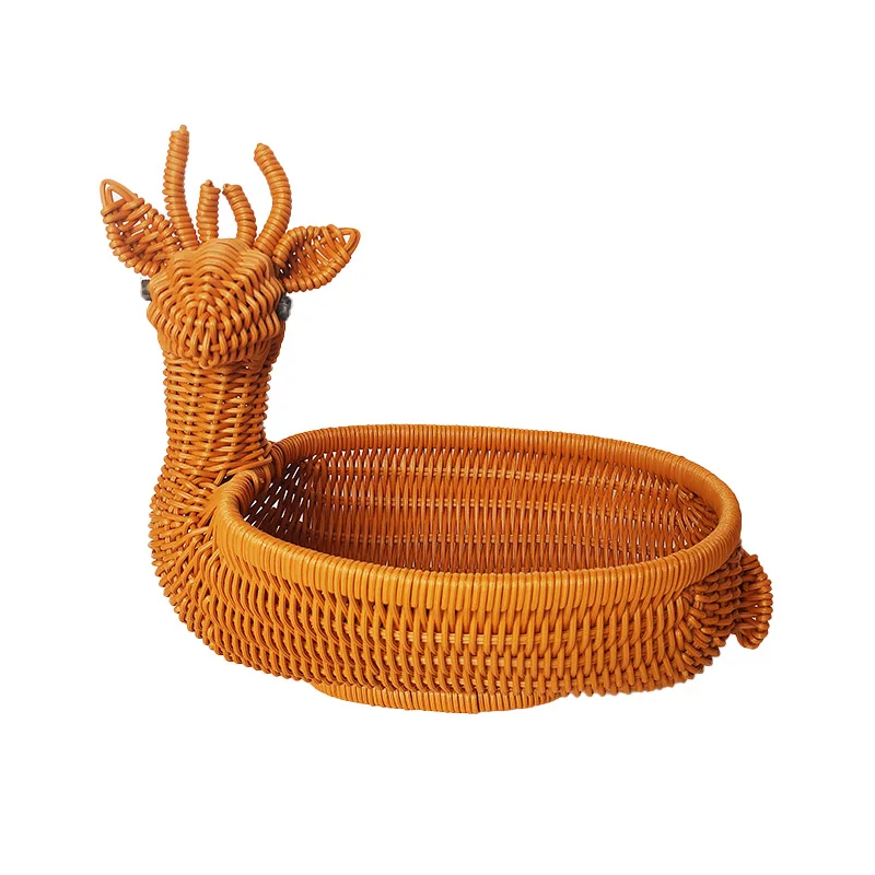 Imitation Rattan Fruit Basket Creative Animal Fruit Plate